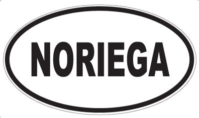 NORIEGA - Oval Magnet