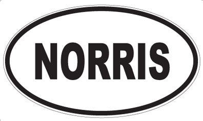 NORRIS - Oval Magnet