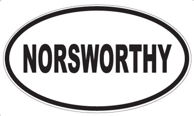 NORSWORTHY - Oval Sticker