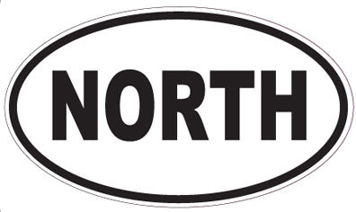 NORTH - Oval Sticker