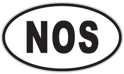 NOS - 3 Letter Initials Oval Sticker