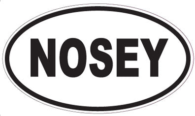 NOSEY - Oval Magnet