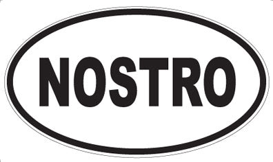 NOSTRO - Oval Sticker