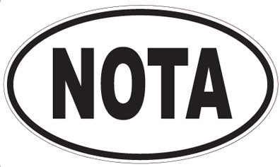 NOTA - Oval Sticker