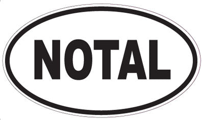 NOTAL - Oval Sticker