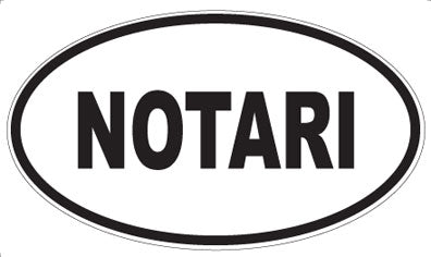 NOTARI - Oval Sticker
