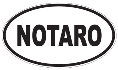 NOTARO - Oval Magnet