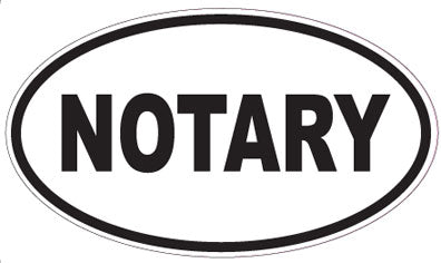 NOTARY - Oval Sticker