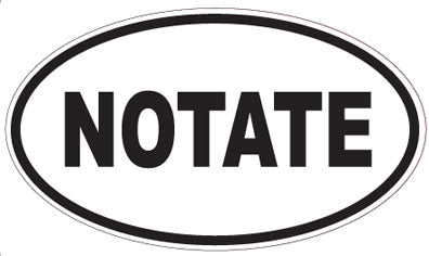 NOTATE - Oval Sticker