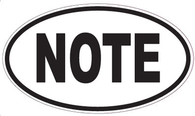 NOTE - Oval Sticker