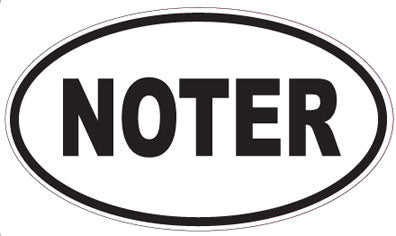 NOTER - Oval Sticker