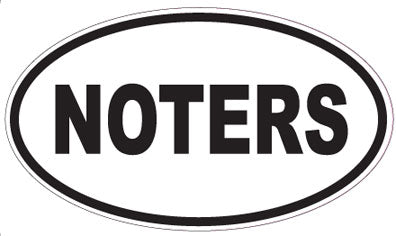 NOTERS - Oval Sticker