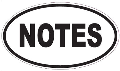 NOTES - Oval Sticker