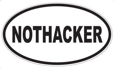 NOTHACKER - Oval Magnet