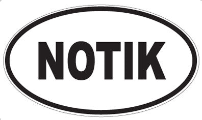NOTIK - Oval Sticker