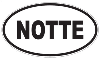 NOTTE - Oval Sticker