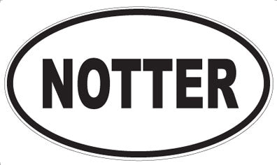 NOTTER - Oval Sticker