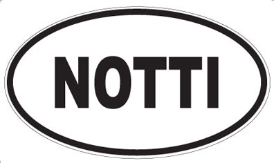 NOTTI - Oval Sticker