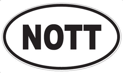 NOTT - Oval Magnet