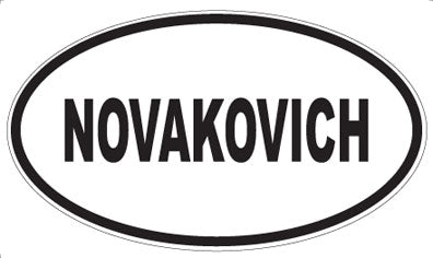 NOVAKOVICH - Oval Magnet
