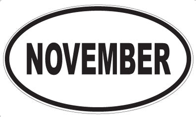 NOVEMBER - Oval Sticker