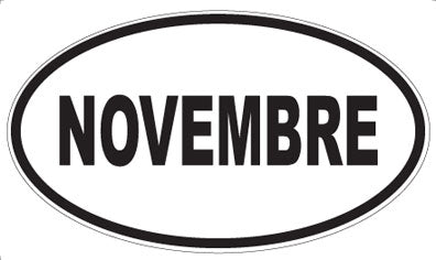 NOVEMBRE - Oval Sticker