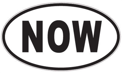 NOW - 3 Letter Initials Oval Sticker