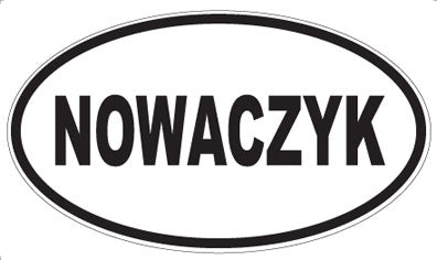 NOWACZYK - Oval Sticker