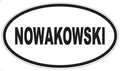 NOWAKOWSKI - Oval Sticker