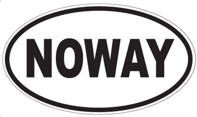 NOWAY - Oval Sticker