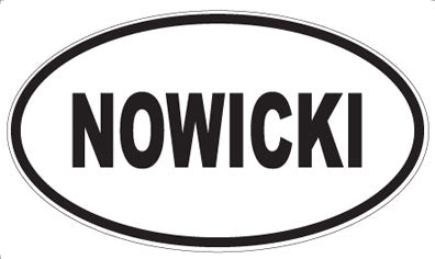 NOWICKI - Oval Sticker