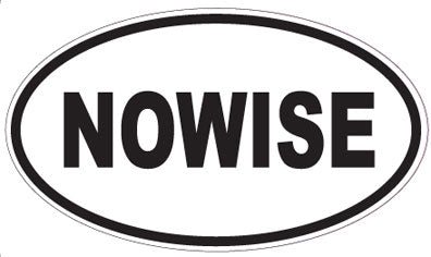 NOWISE - Oval Sticker