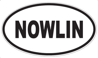 NOWLIN - Oval Sticker
