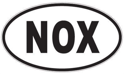 NOX - 3 Letter Initials Oval Sticker