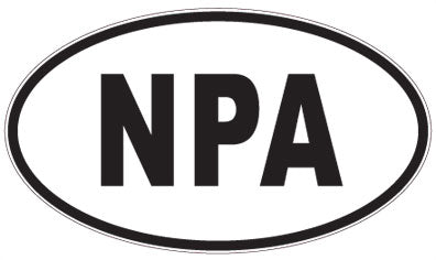 NPA - 3 Letter Initials Oval Sticker