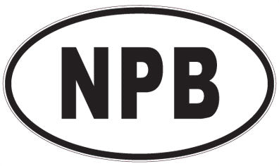 NPB - 3 Letter Initials Oval Sticker