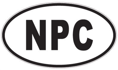 NPC - 3 Letter Initials Oval Sticker