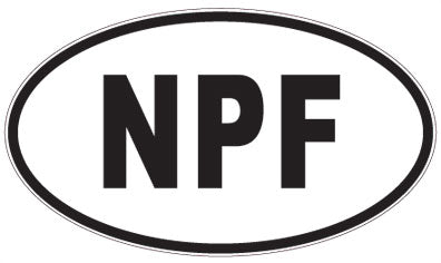 NPF - 3 Letter Initials Oval Sticker