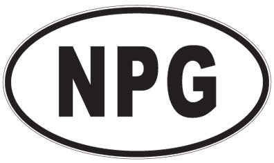 NPG - 3 Letter Initials Oval Sticker