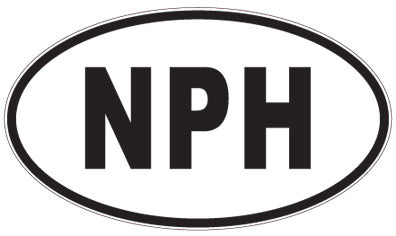 NPH - 3 Letter Initials Oval Sticker