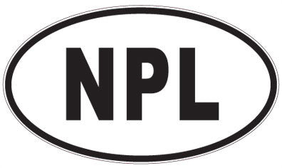 NPL - 3 Letter Initials Oval Sticker