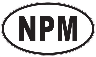 NPM - 3 Letter Initials Oval Sticker