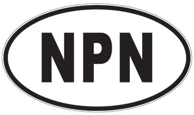 NPN - 3 Letter Initials Oval Sticker