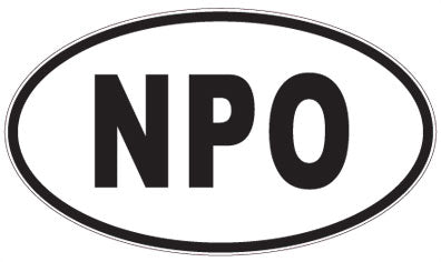 NPO - 3 Letter Initials Oval Sticker