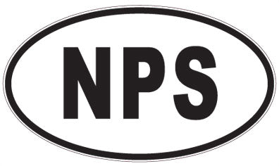 NPS - 3 Letter Initials Oval Sticker
