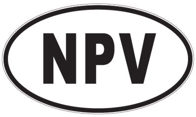 NPV - 3 Letter Initials Oval Sticker