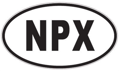 NPX - 3 Letter Initials Oval Sticker