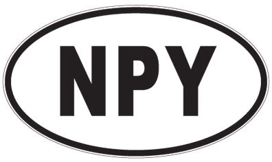 NPY - 3 Letter Initials Oval Sticker