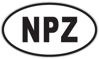 NPZ - 3 Letter Initials Oval Sticker