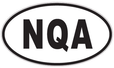 NQA - 3 Letter Initials Oval Sticker